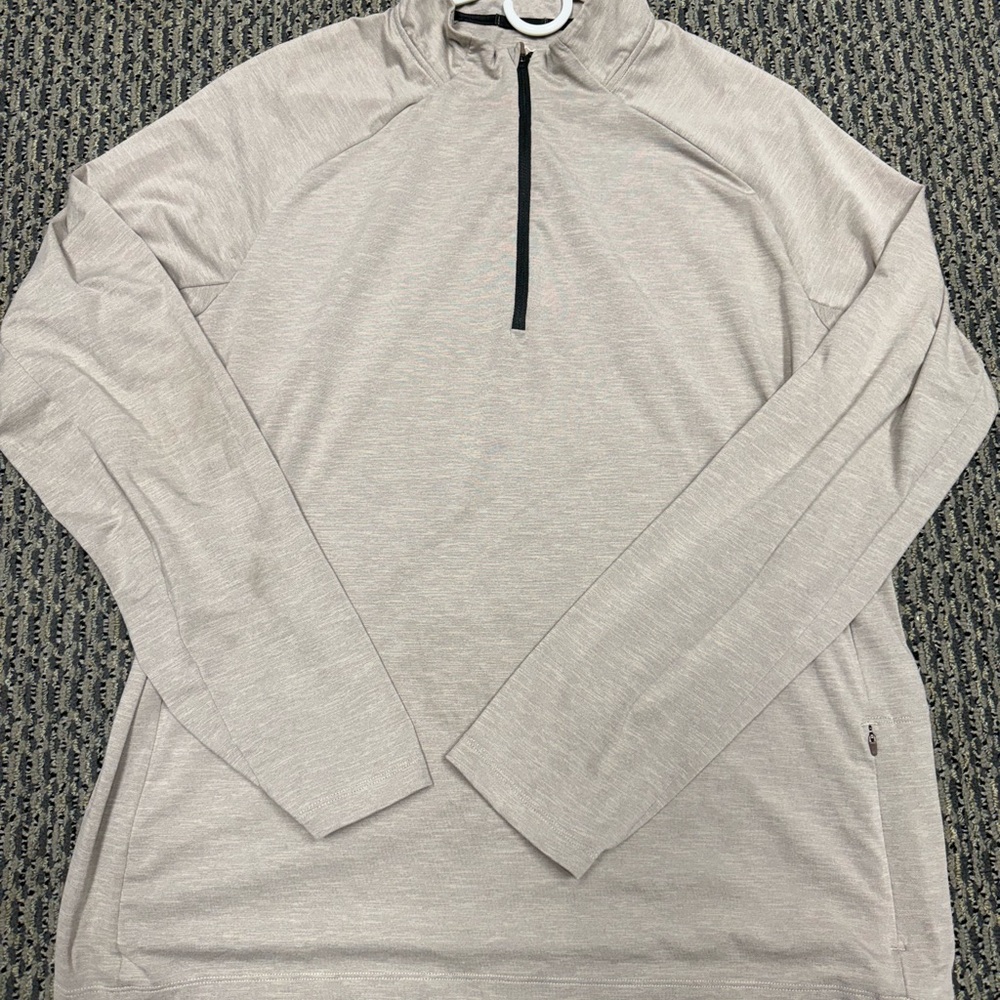 Light Gray‎ Quarter-Zip Pullover